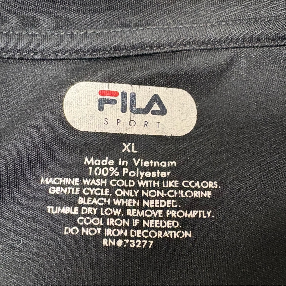 Fila Men's Black Sleeveless Muscle Shirt Polyester Blend XL - Picture 7 of 8